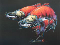 Sockeye Salmon – Print of Pastel Drawing